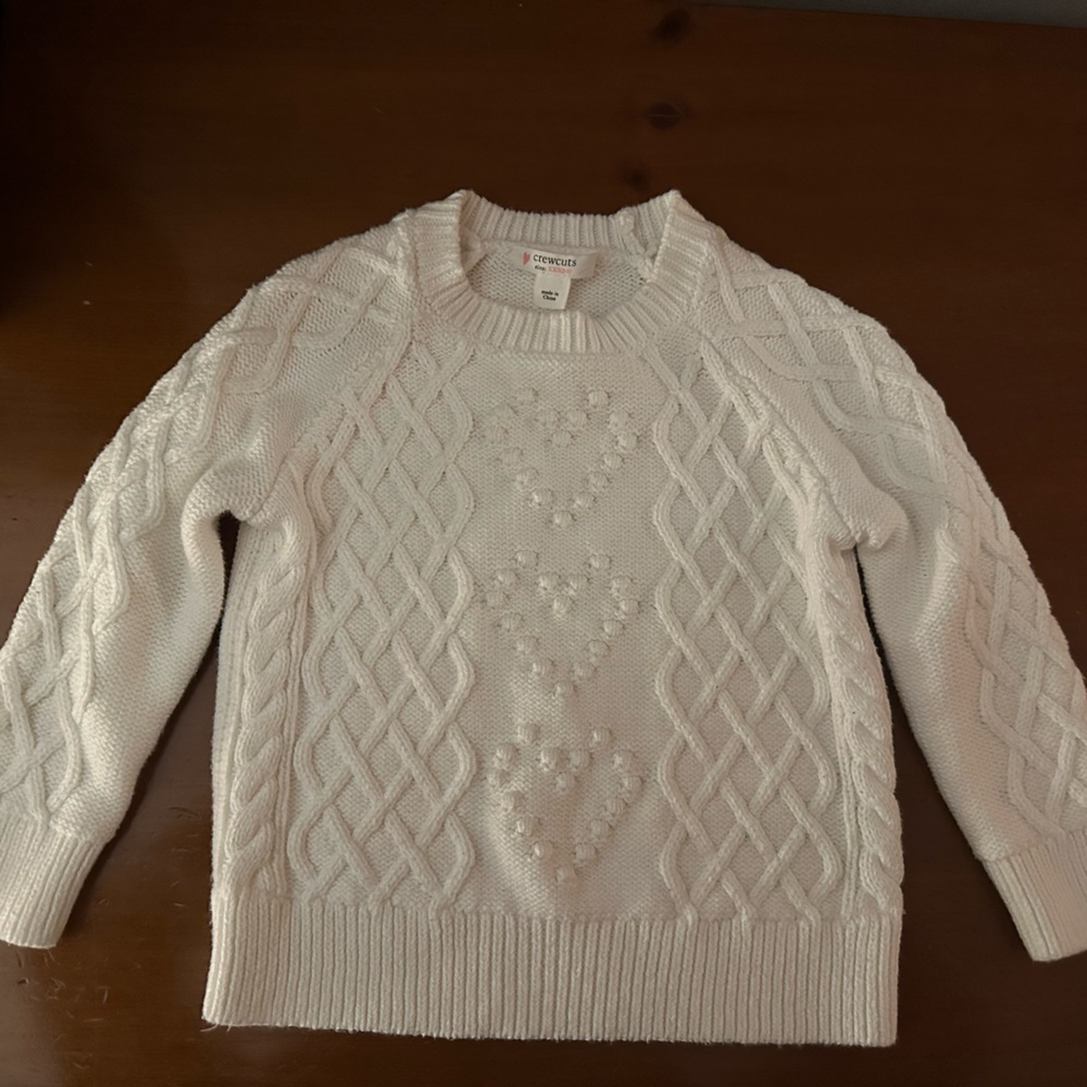 Crewcuts cream colored sweater size  XXS size 2-3 sweater